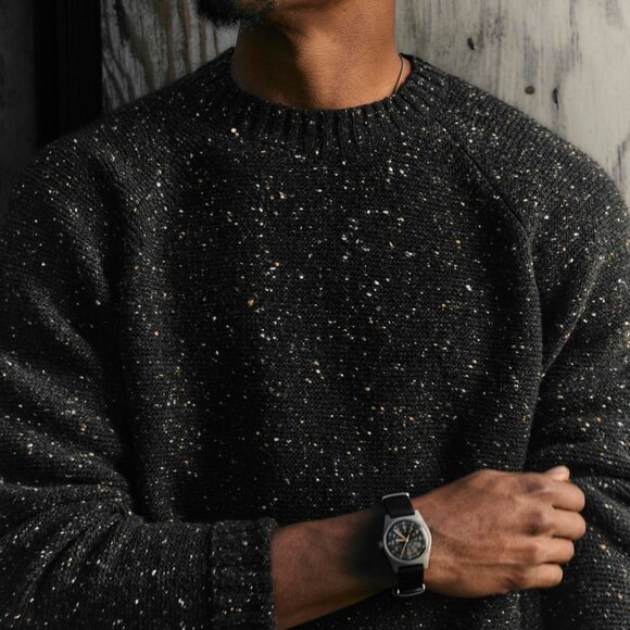 NEW Imogene + Willie Galway Wool Sweater in Black Nep - Picture 4 of 9